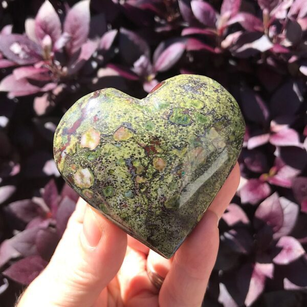 Dragon Blood Jasper Heart
