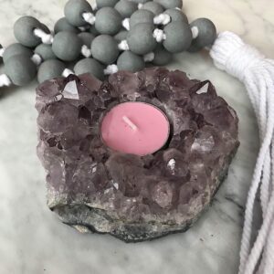 Amethyst Cluster Candle Holder