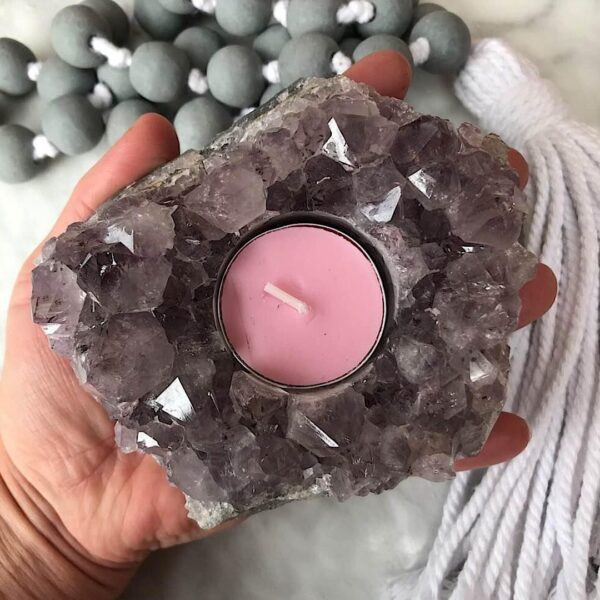 Amethyst Cluster Candle Holder - Image 2