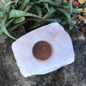 Rose Quartz Candle Holder