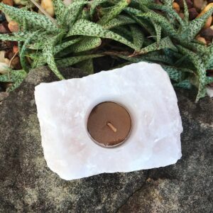 Rose Quartz Candle Holder