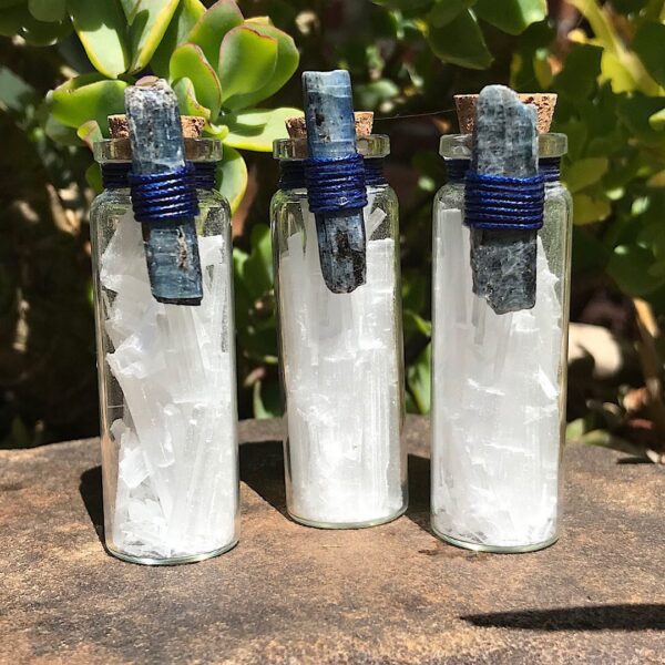 Selenite & Kyanite Vial