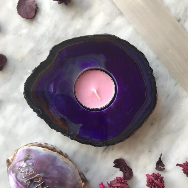 Agate Candle Holder