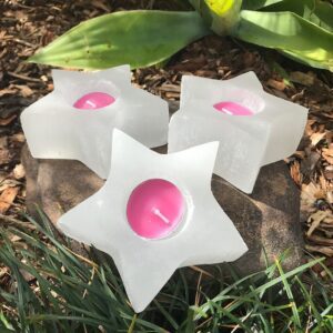 Selenite Star Candle Holder