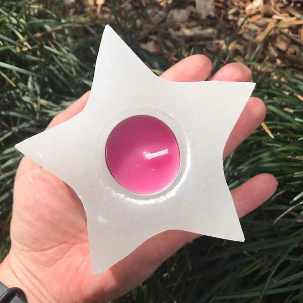 Selenite Star Candle Holder - Image 2