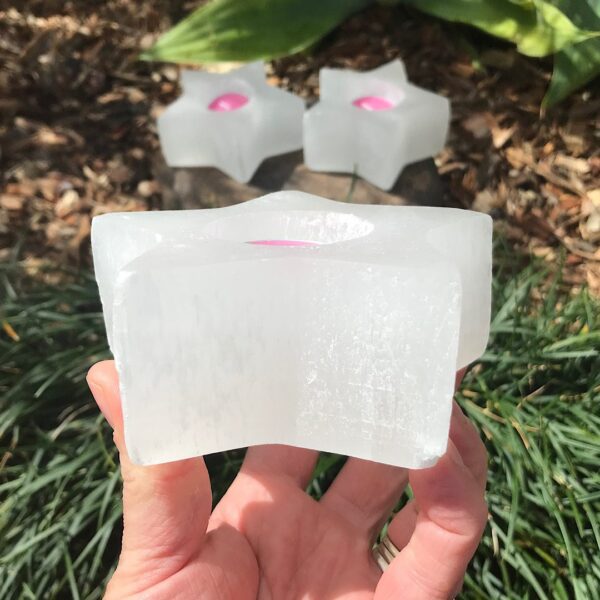 Selenite Star Candle Holder - Image 3