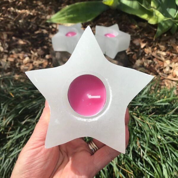 Selenite Star Candle Holder - Image 4