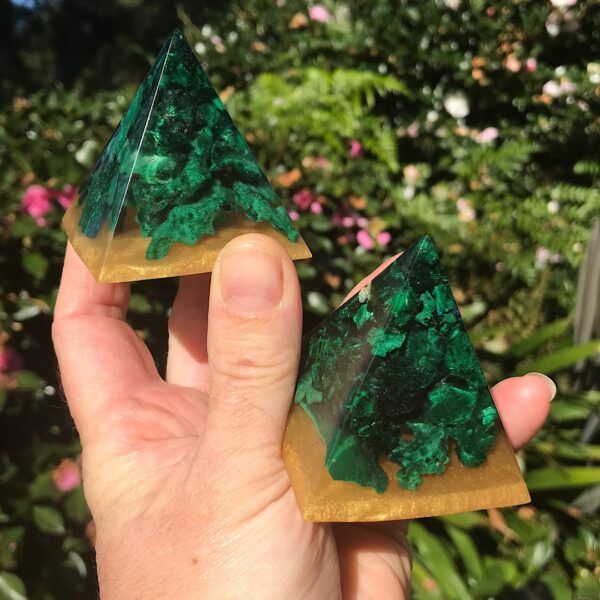 Malachite Orgonite Pyramid - Image 3