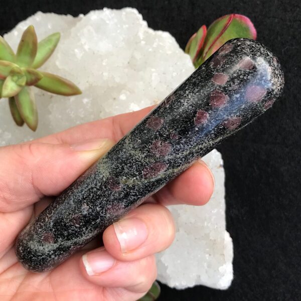 Ruby Spinel in Biotite Wand