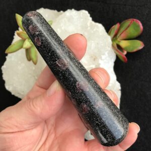 Ruby Spinel in Biotite Wand