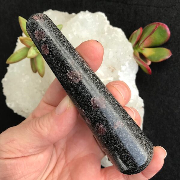 Ruby Spinel in Biotite Wand