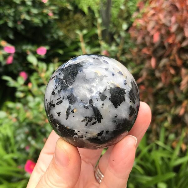 Tourmilated Quartz Sphere