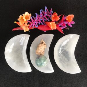 Selenite Moon Bowl