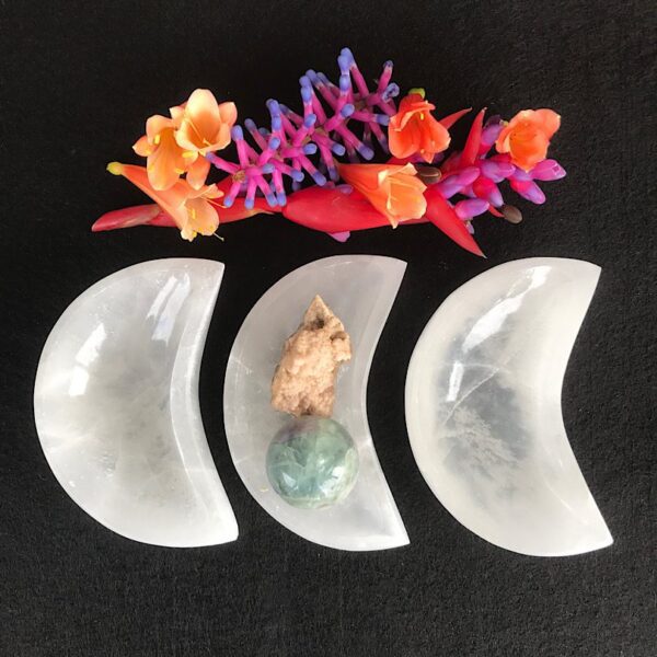 Selenite Moon Bowl