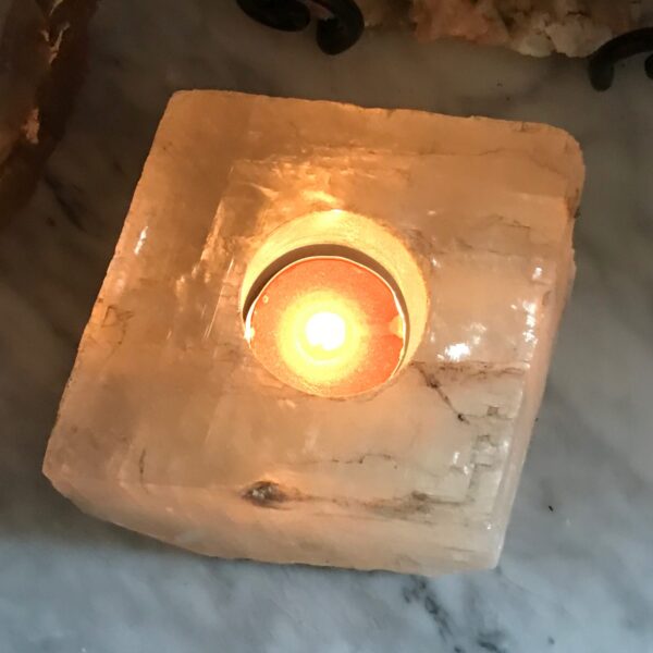 Iceland Spar Calcite Candle Holder - Image 5