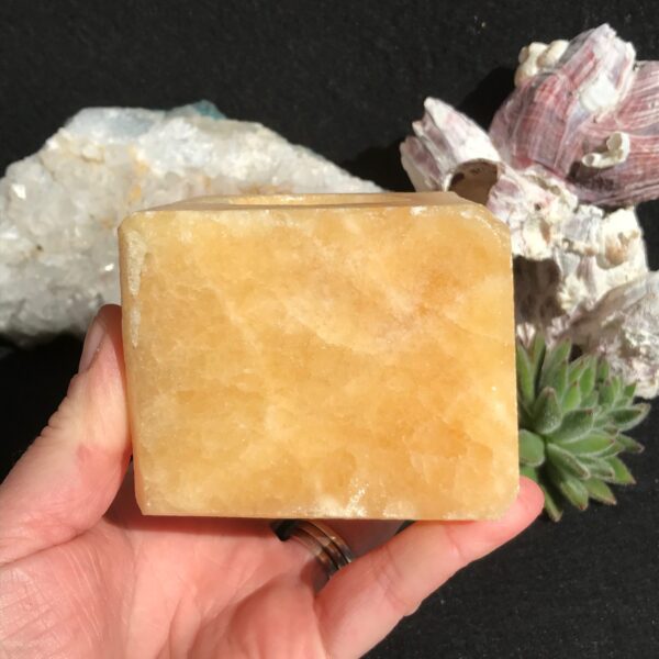 Orange Calcite Candle Holder - Image 3