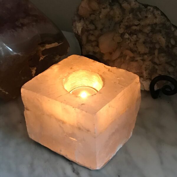 Iceland Spar Calcite Candle Holder