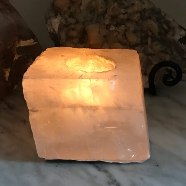 Iceland Spar Calcite Candle Holder - Image 3