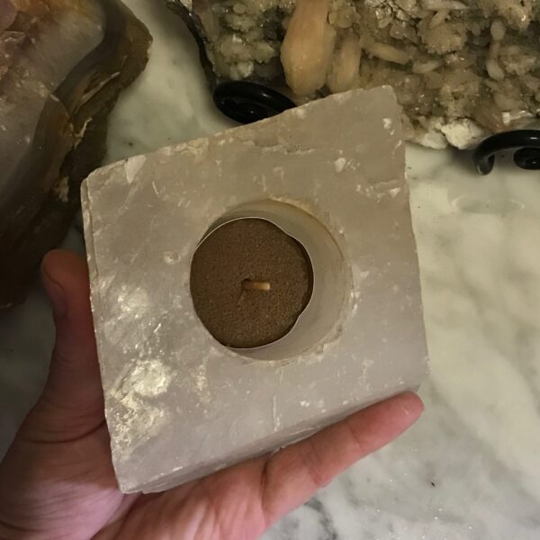 Iceland Spar Calcite Candle Holder - Image 4