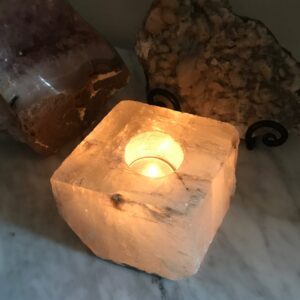 Iceland Spar Calcite Candle Holder