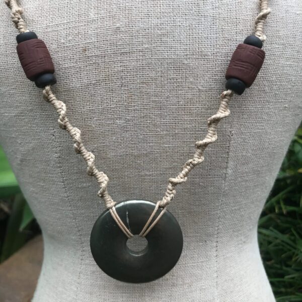 Pyrite Macramé Necklace - Image 2