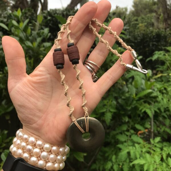Pyrite Macramé Necklace - Image 3