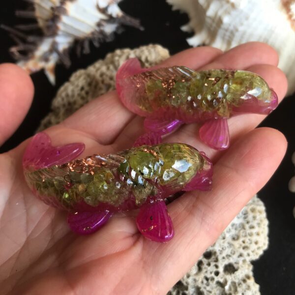 Peridot Orgonite Koi - Image 2