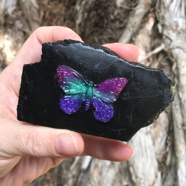 Butterfly on Shungite Slab - Image 2