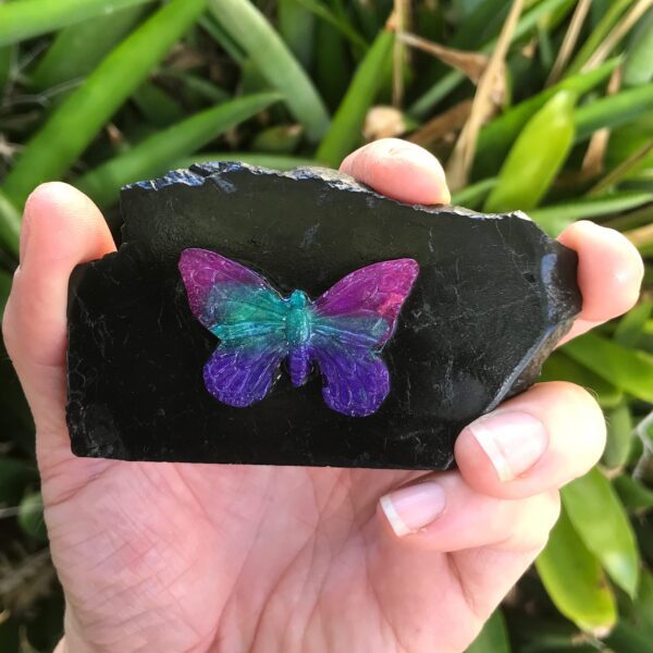 Butterfly on Shungite Slab