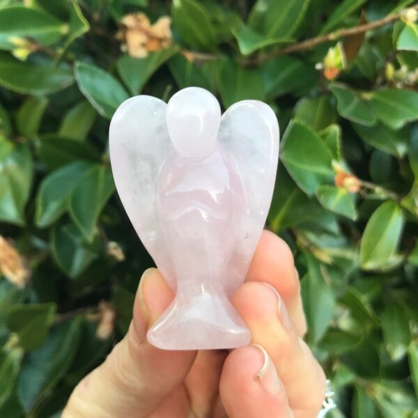 Large Rose Quartz Angel - Image 4