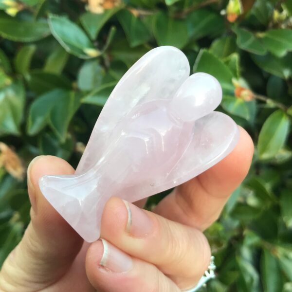 Large Rose Quartz Angel - Image 2