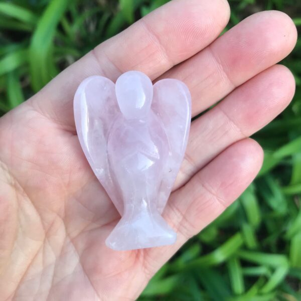 Large Rose Quartz Angel