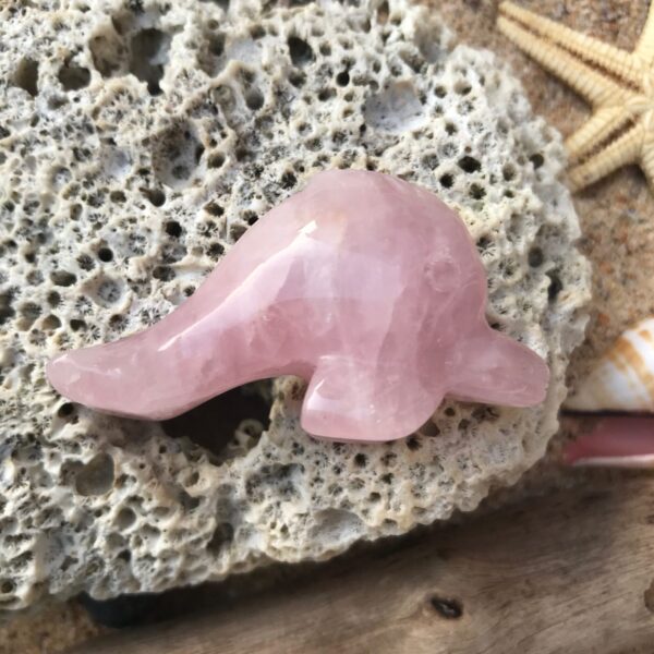 Rose Quartz Dolphin - Image 2