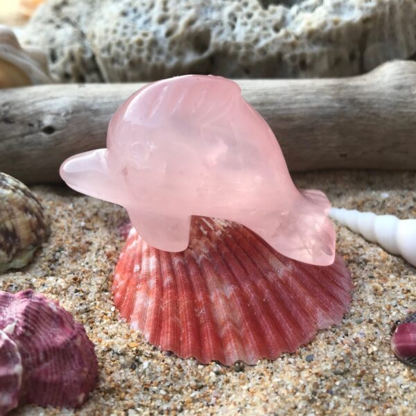 Rose Quartz Dolphin - Image 2