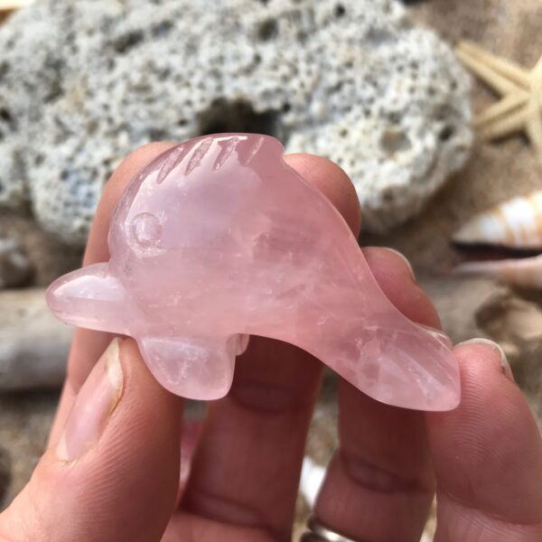 Rose Quartz Dolphin - Image 3