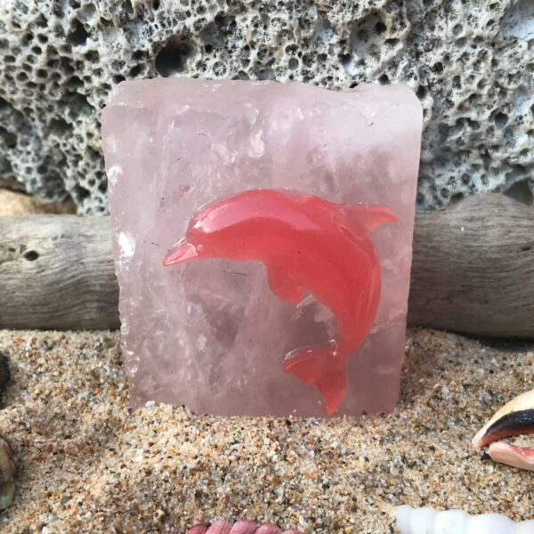 Dolphin Rose Quartz Slab - Image 4