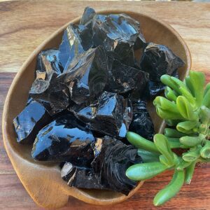 Raw Black Obsidian