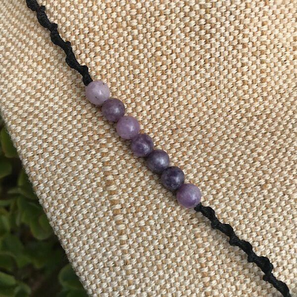 Lepidolite Handmade Macrame Necklace - Image 3