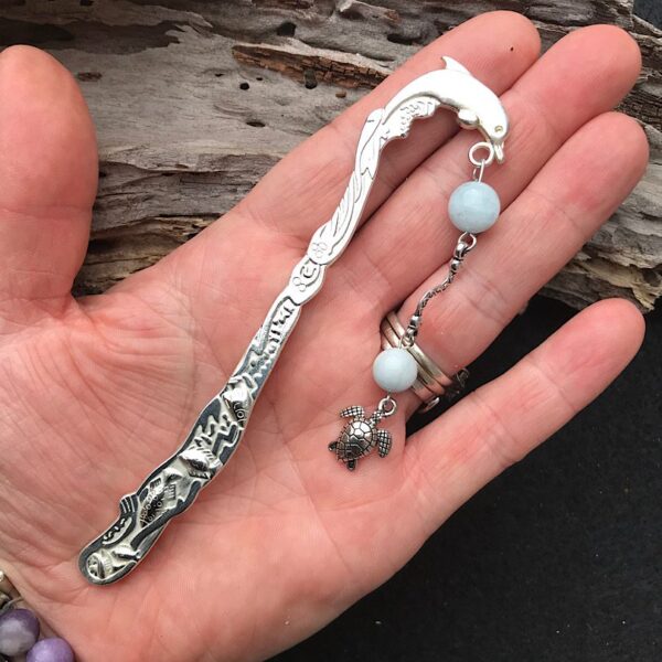 Aquamarine Dolphin Bookmark - Image 2