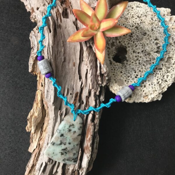 Sesame Jasper Macramé Necklace - Image 4