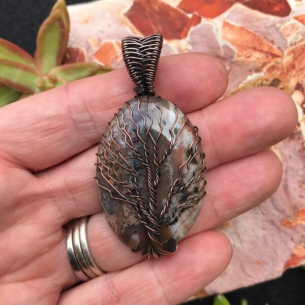 Stick Agate Tree of Life Pendant - Image 3