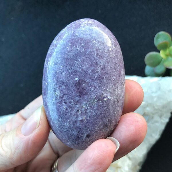 Lepidolite Palm Stone - Image 3