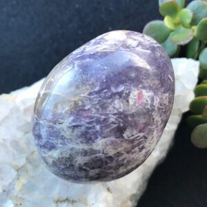 Lepidolite Palm Stone