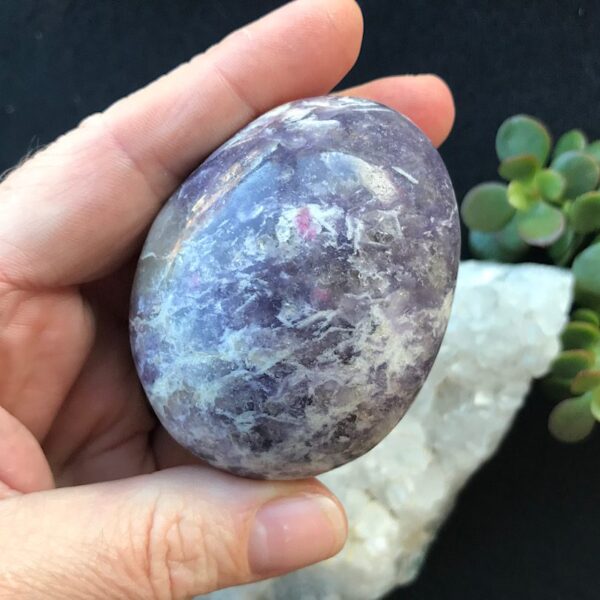 Lepidolite Palm Stone - Image 2