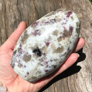 Red Tourmaline in Quartz Free-form