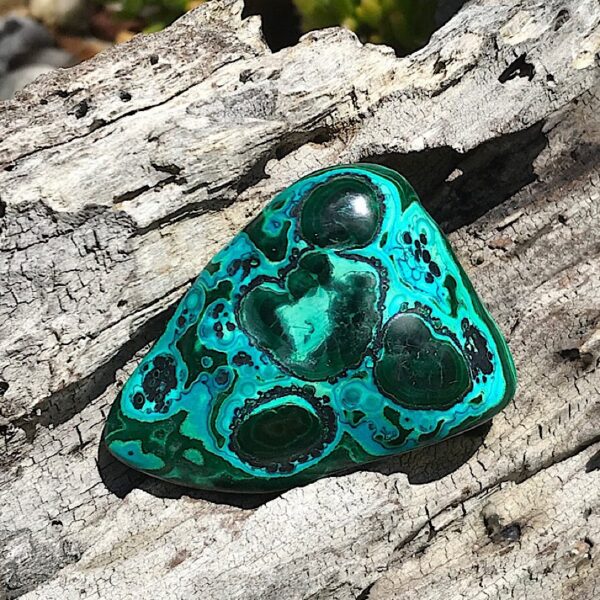 Polished Malachite and Chrysocolla