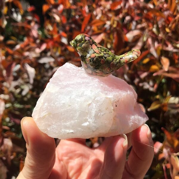 Bird on Rose Quartz - Image 3