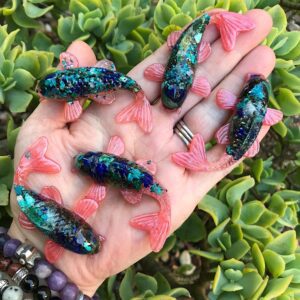 Chrysocolla, Malachite and Azurite Koi