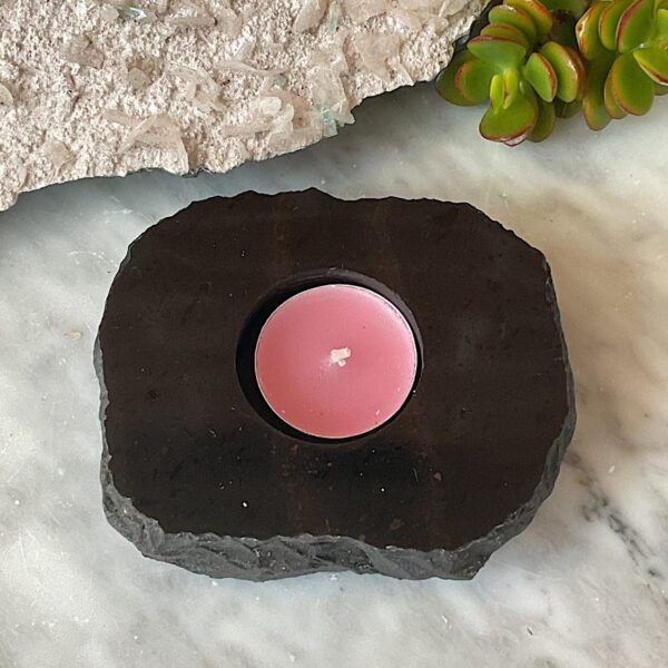 Black Tourmaline Candle Holder