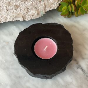 Black Tourmaline Candle Holder